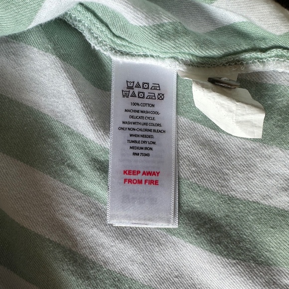 Paraphrase Women’s Short Sleeve Button Up Size M Cotton White and Mint Green - Picture 7 of 7